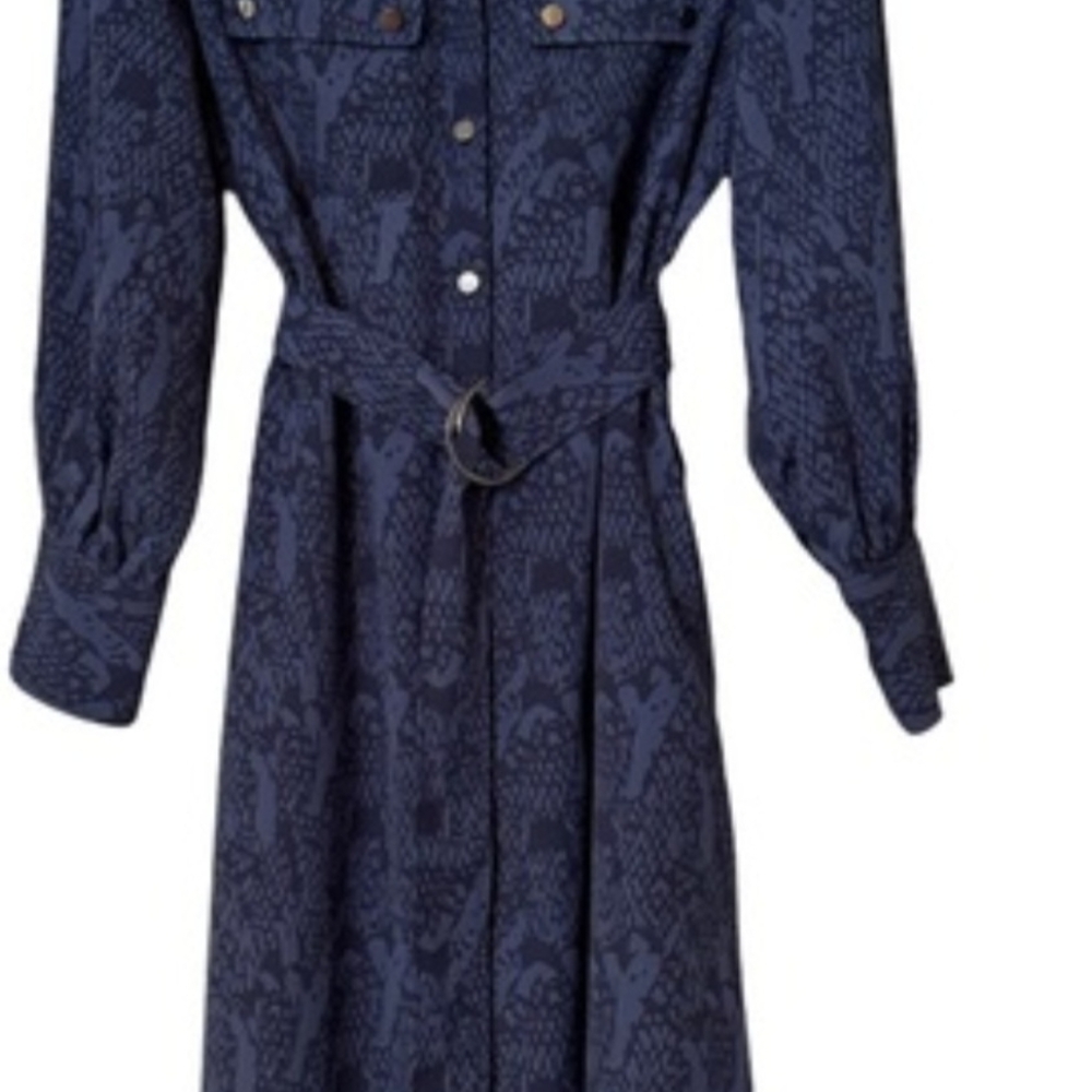 Soft Surroundings Blue Patterned Blouse